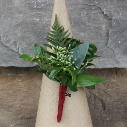 Northwest Foliage  Boutonniere 
