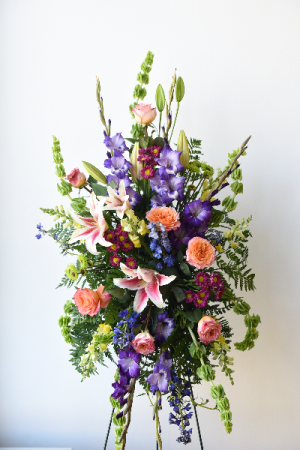 Fondest Farewell Standing Spray  in La Grande, OR | FITZGERALD FLOWERS