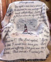 FOOTPRINTS IN THE SAND THROW  