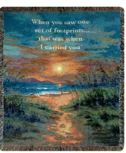 FOOTPRINTS SYMPATHY THROW  