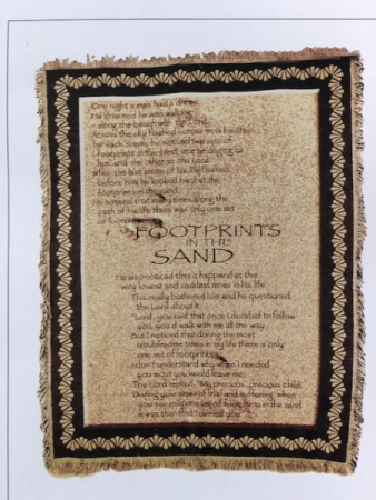 Footprints Throw 50X60 Throw