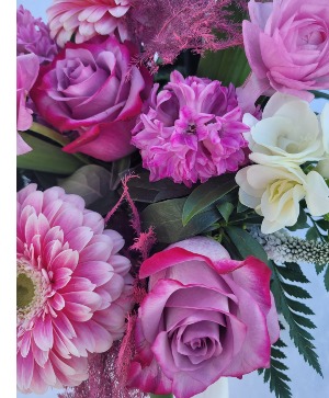 pink and purple handtied  