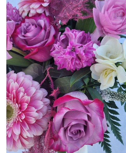 pink and purple handtied  