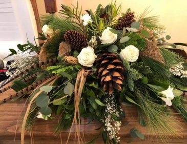 Forest Casket Spray  in Presque Isle, ME | COOK FLORIST, INC.