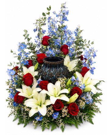 Forever a Patriot  Cremation Flowers in Elizabeth City, NC | Albemarle Floral 