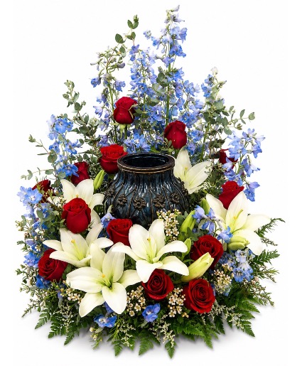 Forever a Patriot  Cremation Flowers