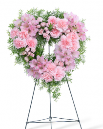Forever Adored Standing Heart Sympathy Arrangement