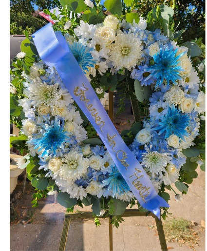 Forever Blue Wreath