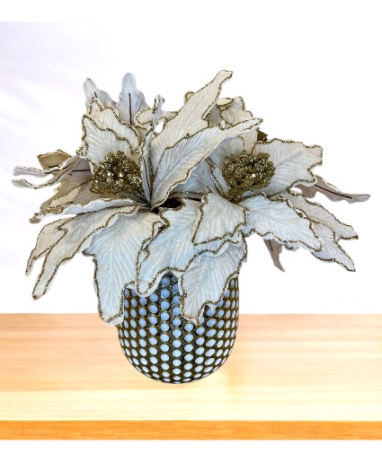 Forever Christmas, Posh Poinsettia  Vase Arrangement