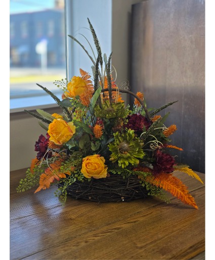 Forever Fall silk design in basket 