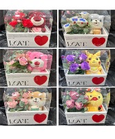 Forever Blooms with Plush Soap Roses - Random Color