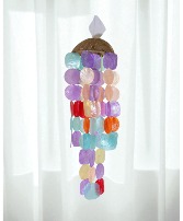 Colored Seashell Wind Chime 