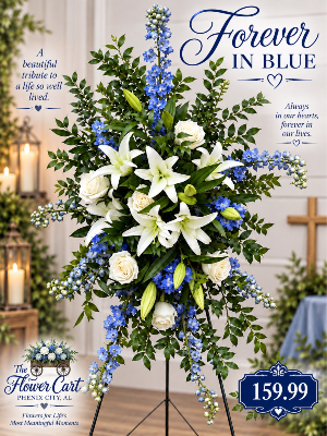 Forever In Blue Funeral Sprays