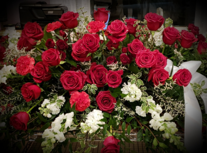 Forever in Our Hearts Casket Spray  