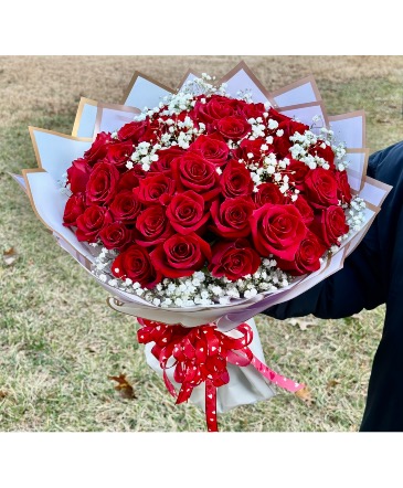 Forever in Red Hand-Tied Bouquet in Hyattsville, MD | Rosemery's Flower & Jewelry