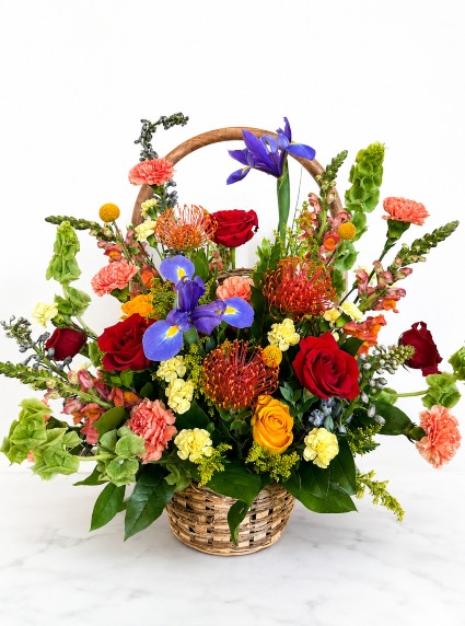Wildflower Whimsy Basket Arrangement