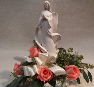 Forever Peaceful Fresh Cut with Keepsake Angel