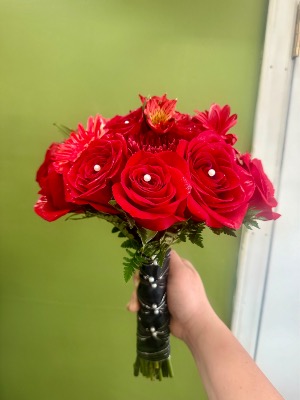 Forever red  Prom bouquet flowers /homecoming