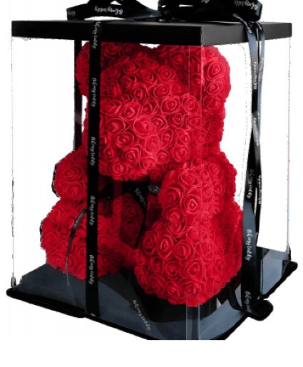 Luxury Forever Red Rose Bear 14 Inches w/ Lights  Call Us for Faster Service & Daily Specials: (915) 303-8500 Text Us to Order Anytime: (915) 505-3708 Your trusted source for Flowers & Delivery in El Paso TX