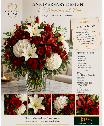 Forever Romantic Vase Arrangement in Arlington, VA | The American Dream Florist