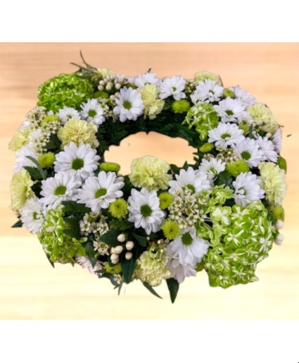 Restful: Green and White Picture, Urn or Standing Spray