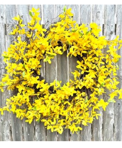 Forsythia Silk Wreath 