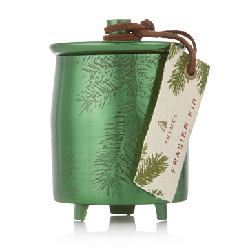 Frasier Fir Heritage THYMES Large Green Metal Tin Candle 