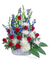 Freedom Tribute Basket Sympathy