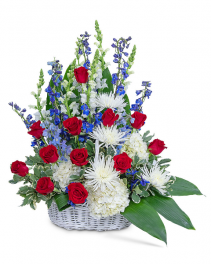 Freedom Tribute Basket Sympathy Arrangement