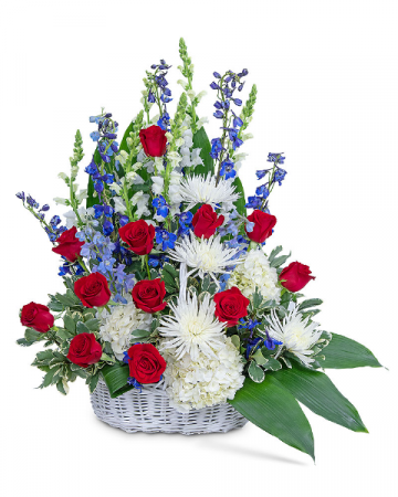 Freedom Tribute Basket Sympathy Arrangement