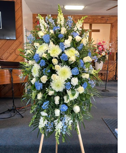 FRENCH BLUE STANDING SPRAY