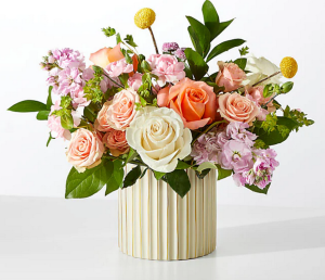 French Market Bouquet with Ivory Vase 