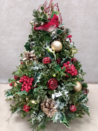 Fresh Cut Boxwood  Tree with lights