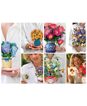 Fresh Cut Paper Pop-Up Flower Card Mini or Full Size