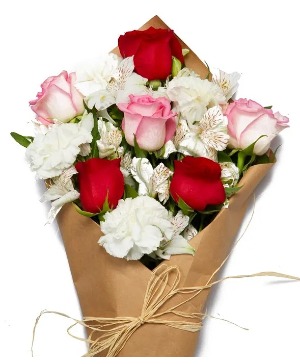 Fresh Sweetheart Wrapped Bouquet  wrapped bouquet