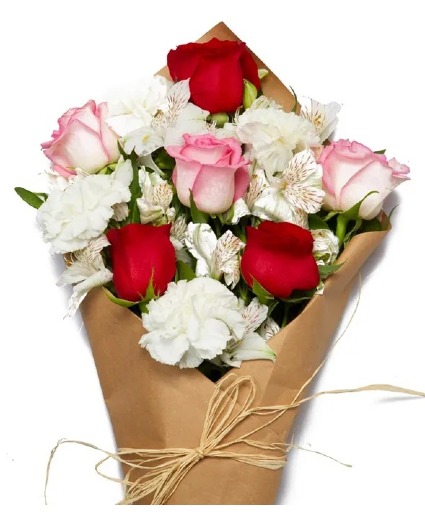 Fresh Sweetheart Wrapped Bouquet  wrapped bouquet