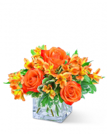 Fresh Tangerine Flower Arrangement