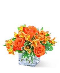Fresh Tangerine Flower Arrangement