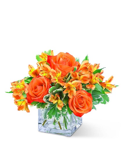Fresh Tangerine Flower Arrangement