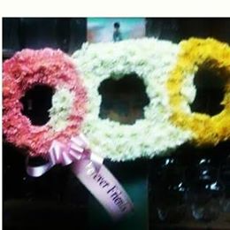 friendship rings tribute  standing spray 