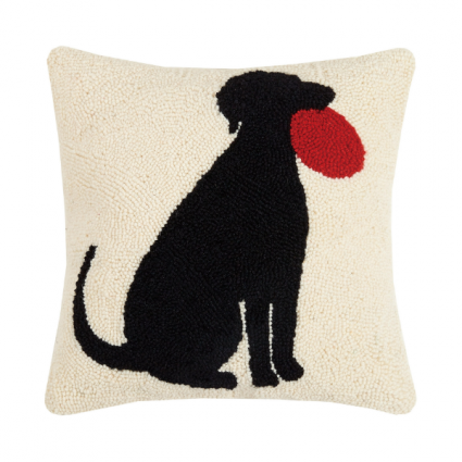 Frisbee Dog Throw Pillow