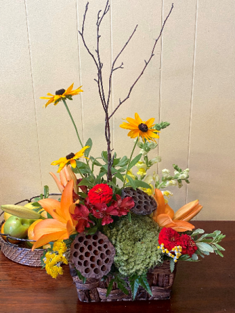 From the Field Basket of cut flowers