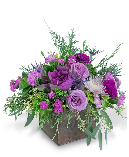 Frosted Amethyst Floral Arrangement