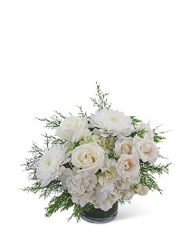 Frosted Swan Elegance Flower Arrangement