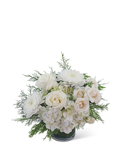 Frosted Swan Elegance Flower Arrangement