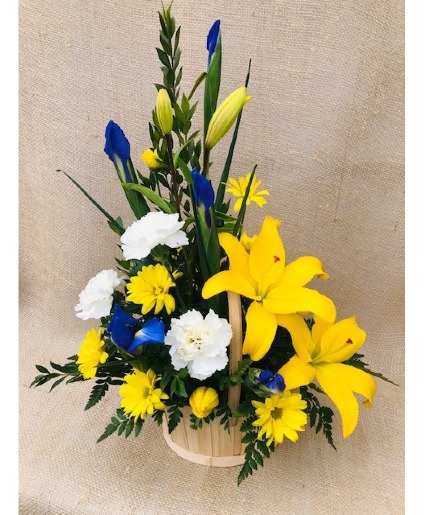 Sending Sunshine   Fresh Basket Arrangement