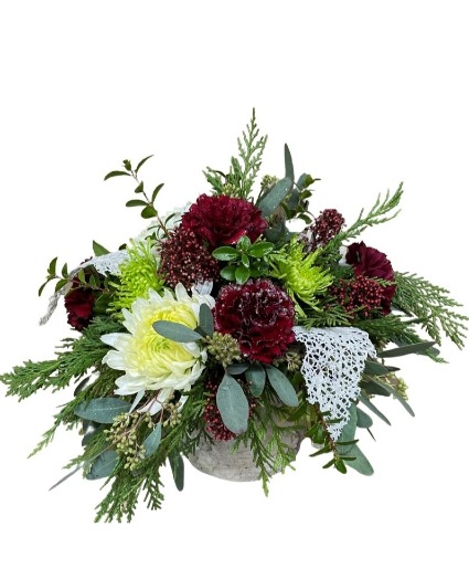 Frosty Woodlands Container Arrangement