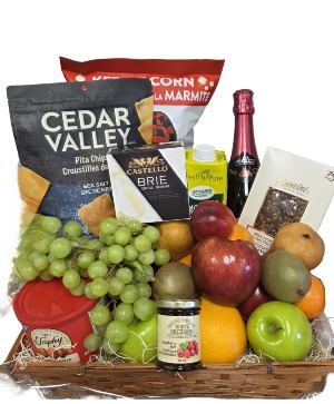 Fruit and Gourmet Deluxe fruit basket