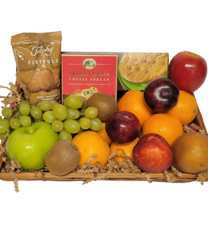 Fruit, Cheese and Crackers fruit basket