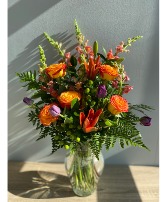 Blooming At Sunrise Vase Arrangement 